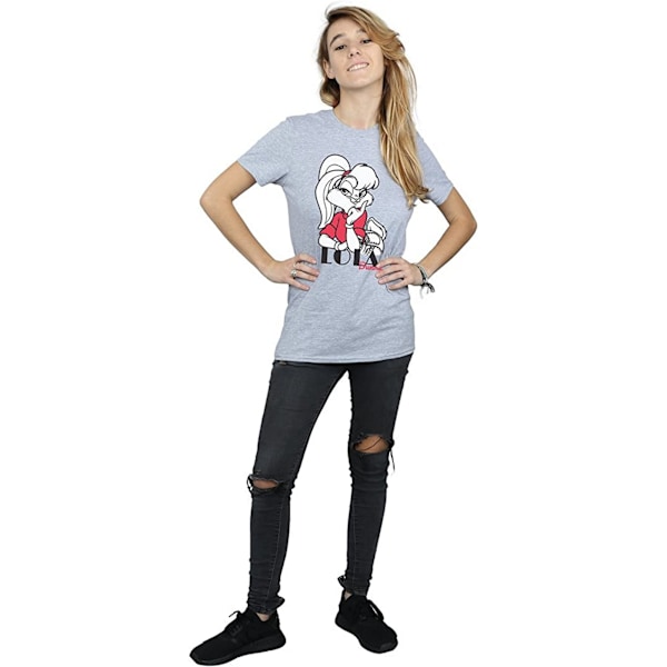 Looney Tunes Dam/Damer Klassisk Lola Bunny Boyfriend T-shirt Sports Grey S