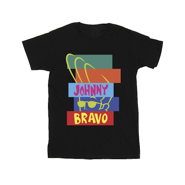 Johnny Bravo Boys Rectangle Pop Art T-Shirt 3-4 år Svart Black 3-4 Years