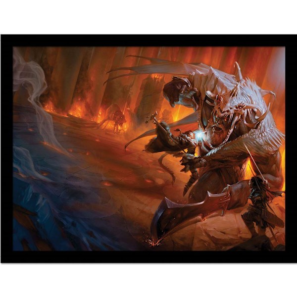 Dungeons & Dragons Players Handbook inramad affisch 40cm x 30cm O Orange/Black 40cm x 30cm