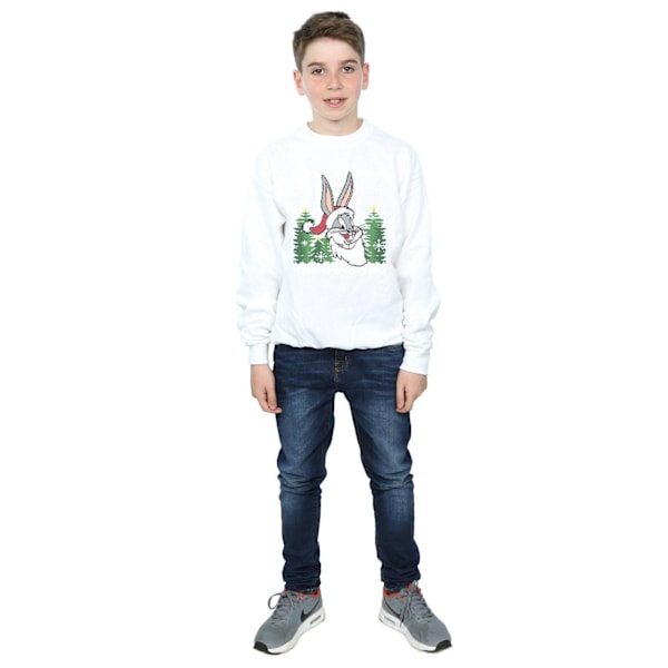 Looney Tunes Pojkar Bugs Bunny Jul Fair Isle Sweatshirt 7-8 White 7-8 Years