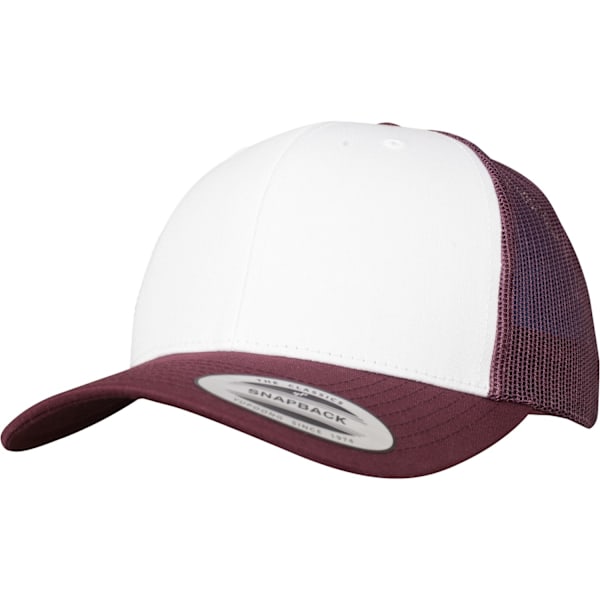 Flexfit By Yupoong Retro Trucker Färgad Front Cap En Storlek Ma Maroon/White/Maroon One Size