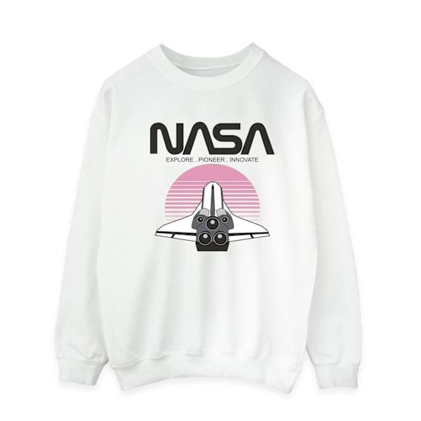 NASA Herr Space Shuttle Sunset Sweatshirt XL Vit White XL