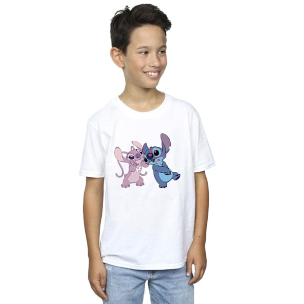 Disney Boys Lilo & Stitch Kisses T-shirt 5-6 år Vit White 5-6 Years