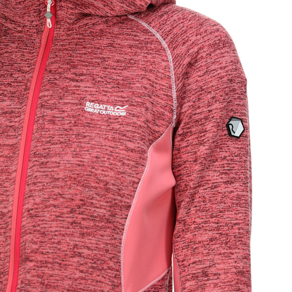 Regatta Dam/Kvinnor Walbury III Full Zip Fleecejacka 10 UK Tropical Pink/Rethink Pink 10 UK