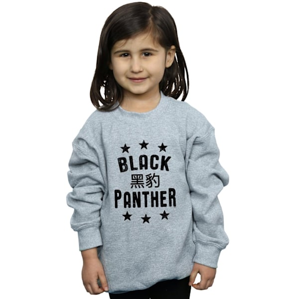 Marvel Girls Black Panther Legends Sweatshirt 12-13 år Sport Sports Grey 12-13 Years