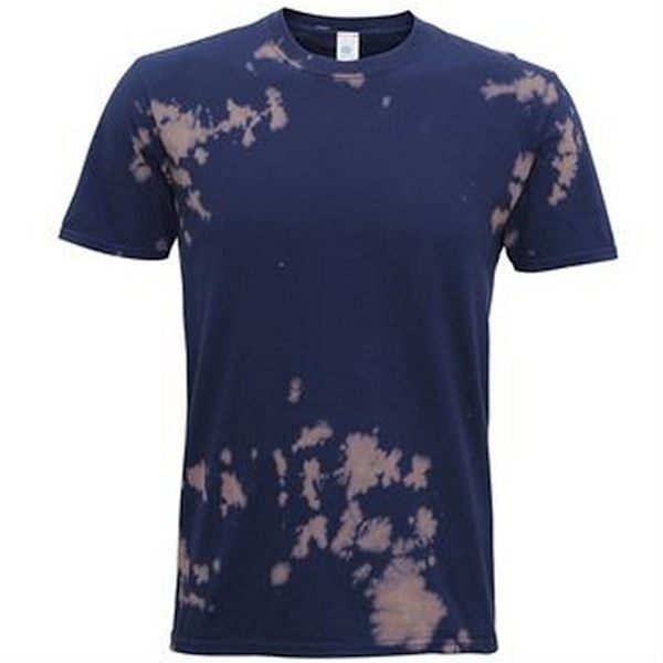 Colortone Unisex Bleached Out T-shirt 2XL UK Navy Navy 2XL UK