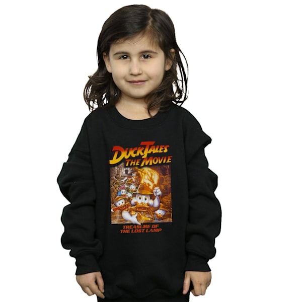 Disney Girls Duck Tales The Movie Sweatshirt 7-8 år Svart Black 7-8 Years