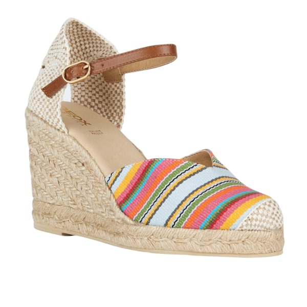 Geox Dam/Dam Gelsa A Läder Rem Sandaler 4 UK Kamel Camel 4 UK