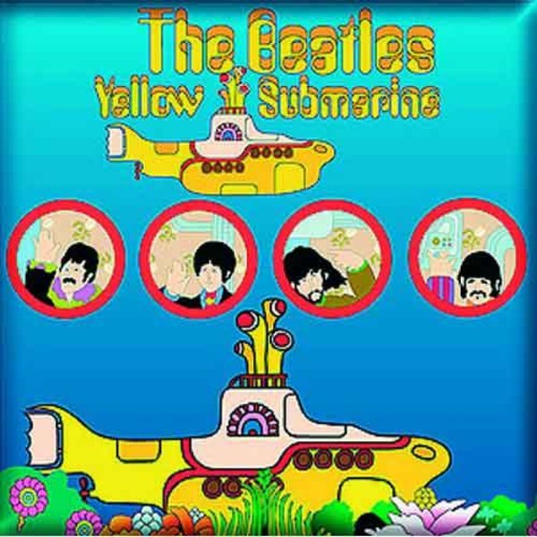 The Beatles Yellow Submarine Porthole Kylskåpsmagnet En Storlek Mu Multicoloured One Size