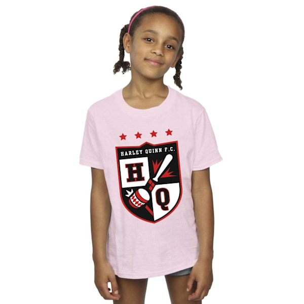 Justice League Girls Harley Quinn FC Pocket Bomull T-shirt 9-11 Baby Pink 9-11 Years