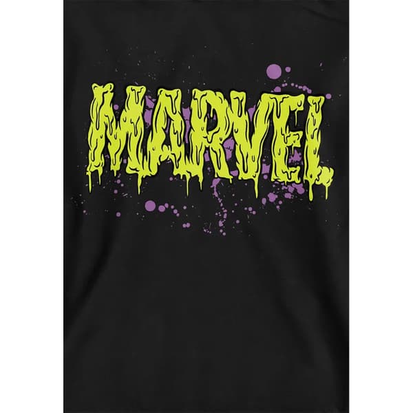 Marvel Barn/Barn Slime Logotyp Pullover Hoodie 9-11 År Sva Black 9-11 Years