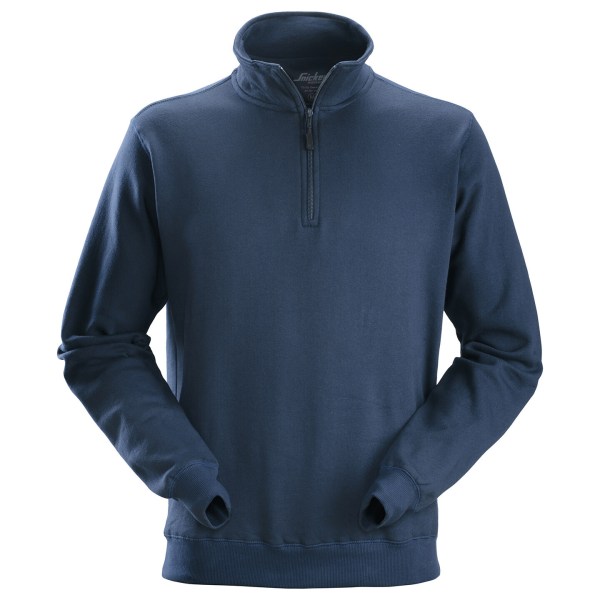 Snickers Herr Half Zip Sweatshirt XL Marinblå Navy XL