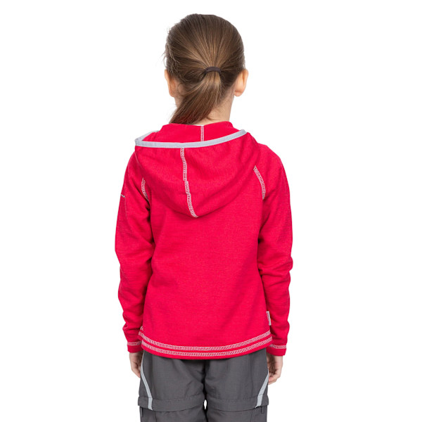 Trespass Goodness Full Zip Hooded Fleece Jacka för Flickor Raspberry Marl 3-4 Years