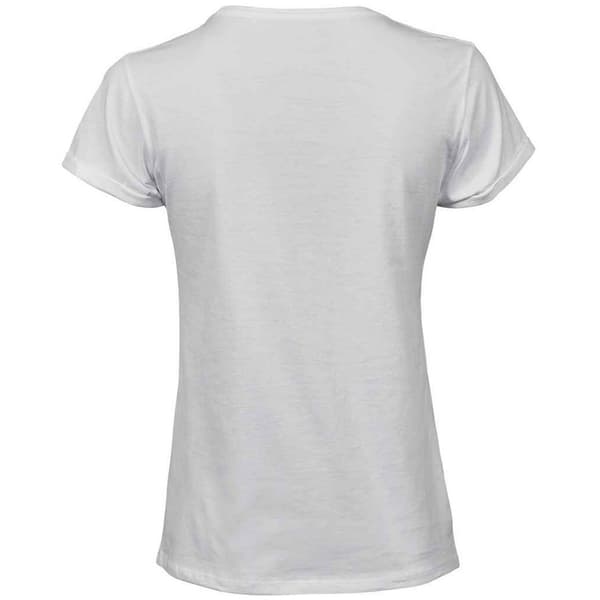 Tee Jays Dam/Dam Roll Sleeve Bomull T-shirt 2XL Vit White 2XL