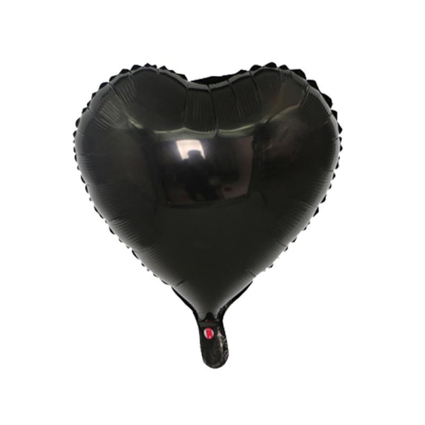 Realmax hjärtfolieballong (förpackning med 10) One Size Svart Black One Size