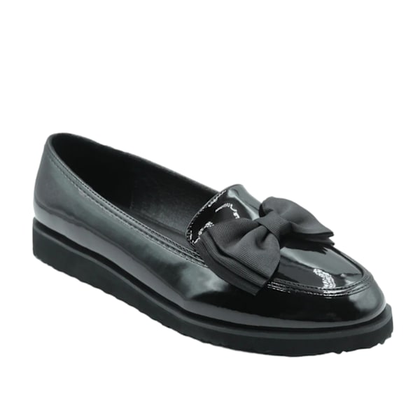 Where's That From Dam/Damer Alpha Bow Patent Faux Läder W Black 3 UK