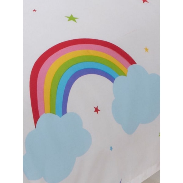 Sängkläder & Beyond Childrens/Kids Rainbow Cover Set Enkel White/Blue Single