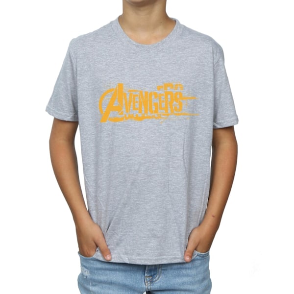 Marvel Boys Avengers Infinity War Orange Logo T-Shirt 9-11 År Sports Grey 9-11 Years