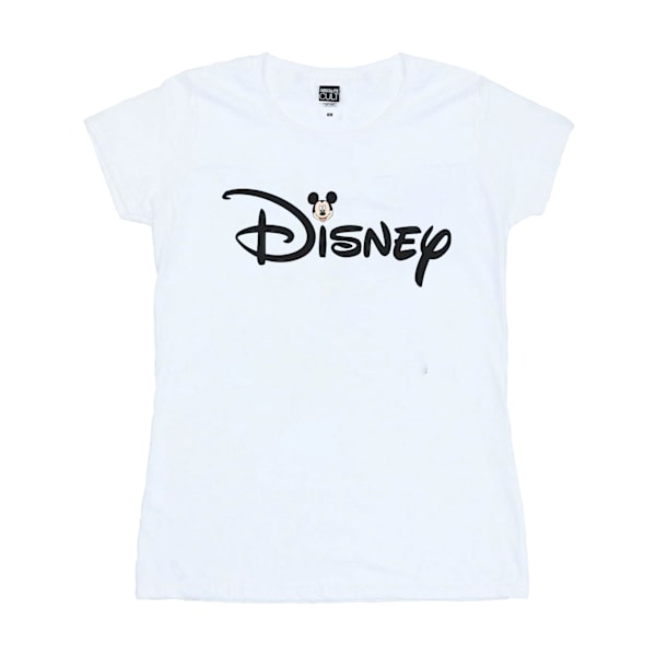 Disney Dam/Kvinnor Mickey Mouse Logo Huvud Bomull T-shirt S Vit White S