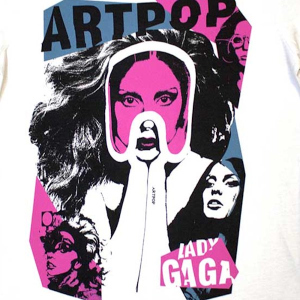 Lady Gaga Unisex Vuxen Artpop Collage T-shirt XXL Vit White XXL