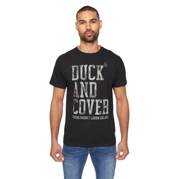 Duck and Cover Mens Carrillo Camo T-Shirt M Svart Black M