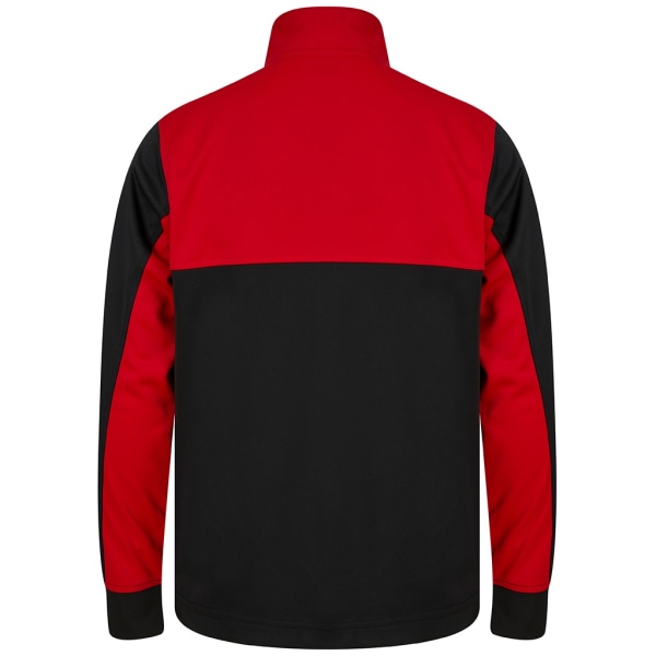 Finden & Hales Unisex Vuxen Quarter Zip Fleece Topp 3XL Svart/Re Black/Red 3XL