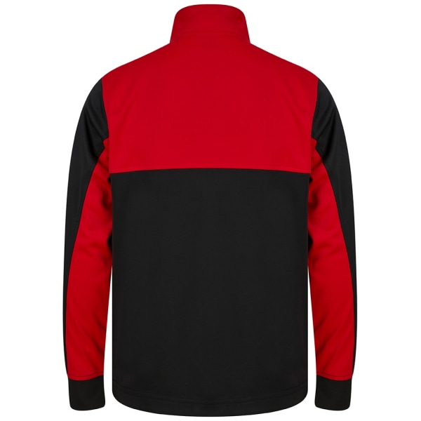 Finden & Hales Unisex Vuxen Quarter Zip Fleece Topp M Svart/Röd Black/Red M