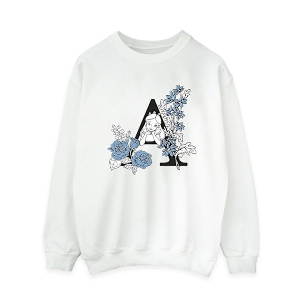 Disney Dam/Damer Alice I Spegellandet Bokstav A Sweatshirt XL White XL