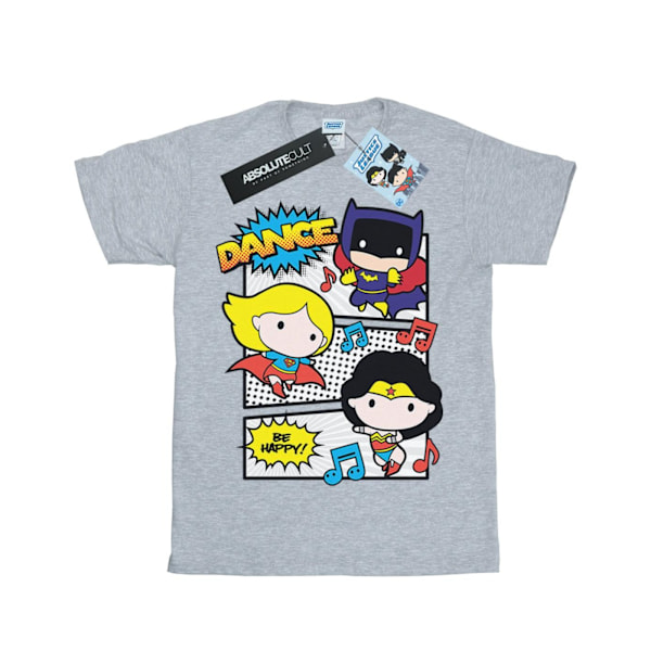 DC Comics Boys Chibi Super Friends Dance T-Shirt 7-8 år Spor Sports Grey 7-8 Years