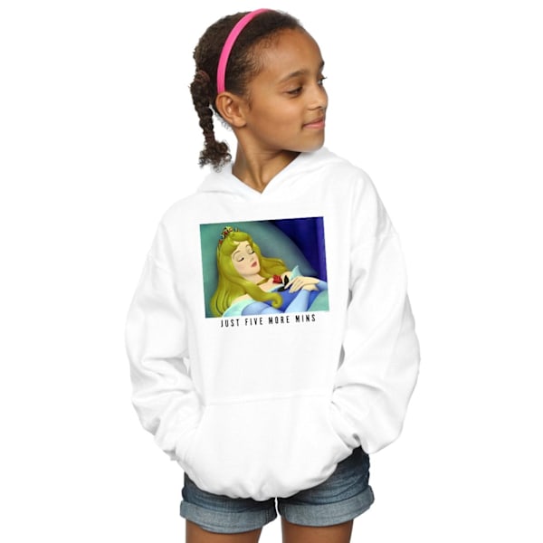 Disney Princess Girls Sleeping Beauty Five More Minutes Hoodie White 7-8 Years