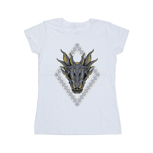 Game Of Thrones: House Of The Dragon Dam/Dam Dragonmönster Bomull T-shirt XL Vit White XL