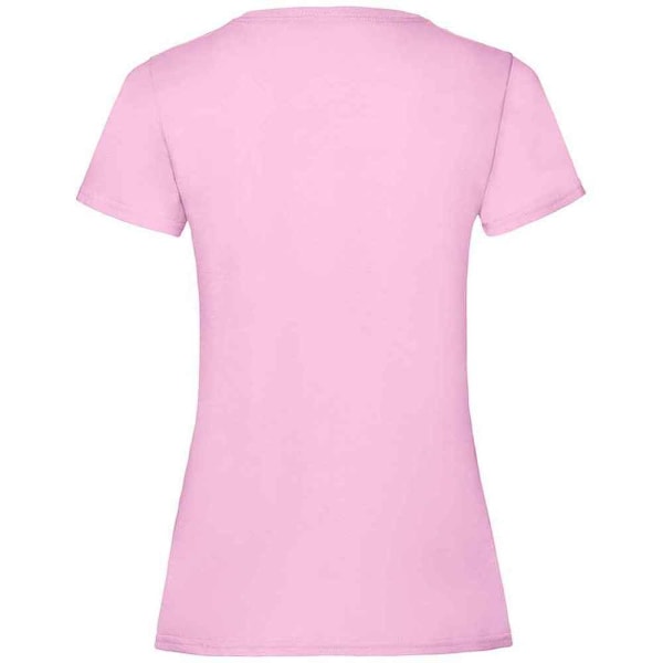 Fruit of the Loom Dam/Damer Valueweight Heather Lady Fit T-shirt Light Pink 14 UK