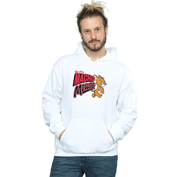 Tom And Jerry Macho Mouse Hoodie M Vit White M