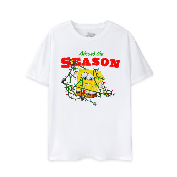 SpongeBob SquarePants Herr Absorb The Season Christmas T-shirt White XL
