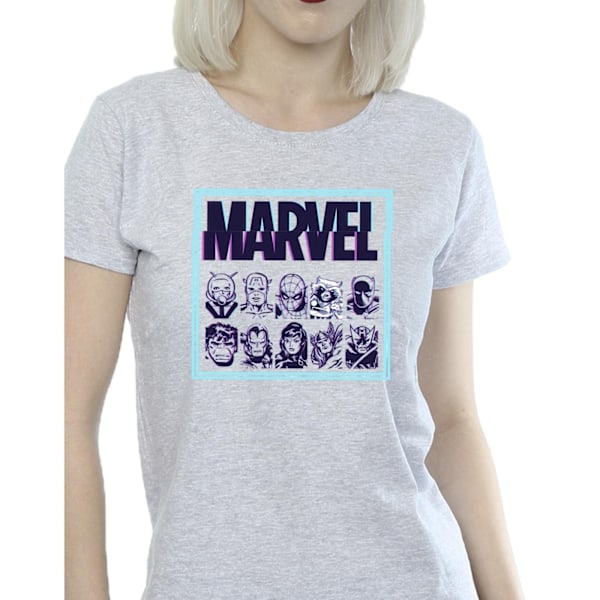 Marvel Comics Glitch Bomull T-shirt XXL Sports Gr för damer Sports Grey XXL