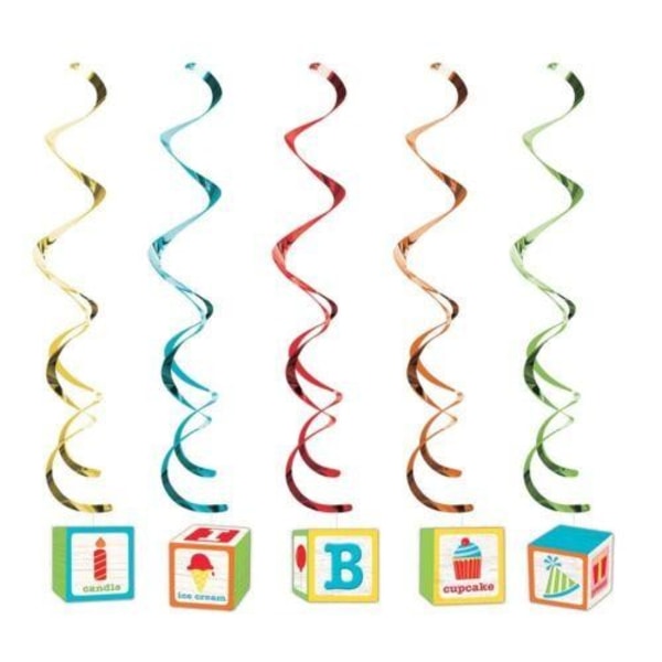 Creative Converting ABC Swirl 1:a födelsedagsdekoration One Size Multicoloured One Size