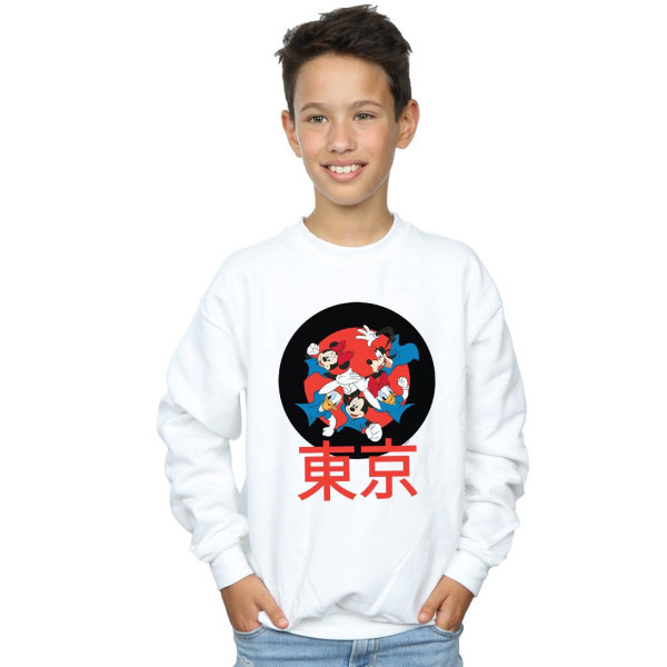 Disney Boys Mickey Mouse Team Huddle Sweatshirt 7-8 år Vit White 7-8 Years