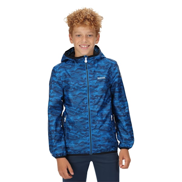 Regatta Barn/Barn Lever Camo Packaway Vattentät Jacka 3- Imperial Blue 3-4 Years