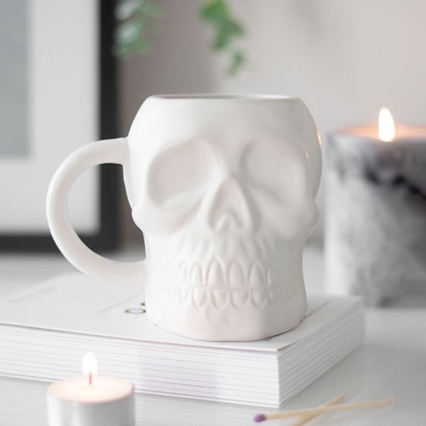 Something Different Dark Matter Skull Halloween Mug En Storlek Vit White One Size