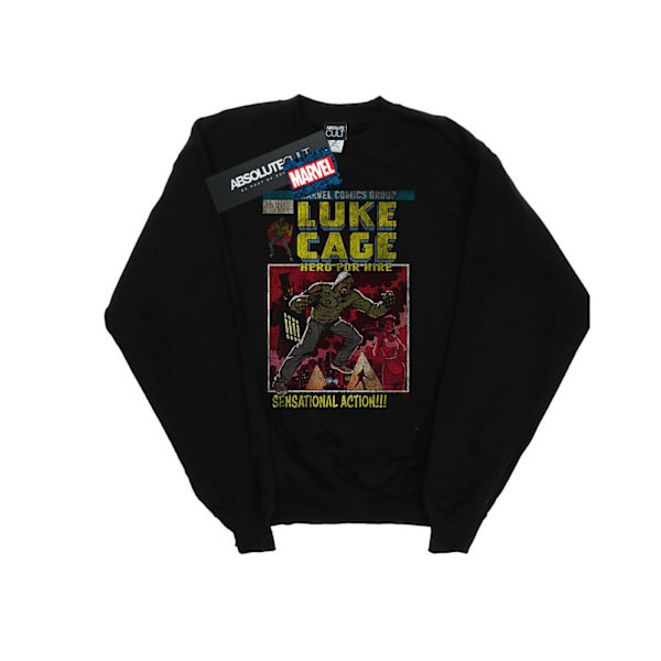 Marvel Mens Luke Cage Distressed Yourself Sweatshirt 4XL Svart Black 4XL