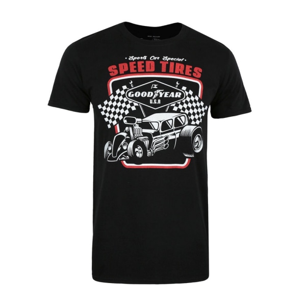 Goodyear Herr Speed Tires T-Shirt XXL Svart/Vit/Röd Black/White/Red XXL