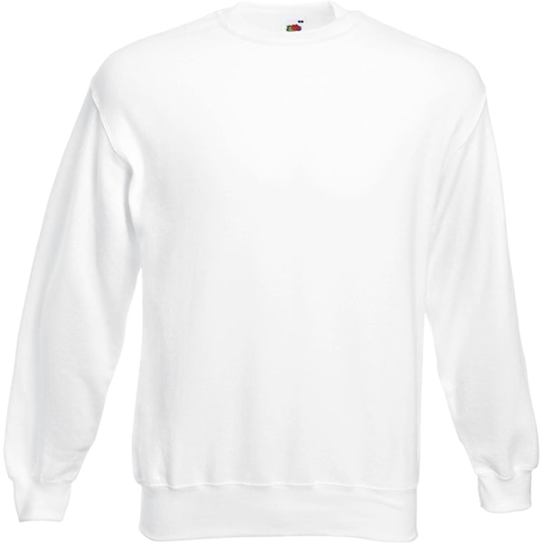 Fruit of the Loom Classic Plain Drop Shoulder Sweatshirt 4XL, vit White 4XL