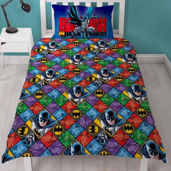 Batman Vändbart Påslakanset Dubbel Flerfärgad Multicoloured Double