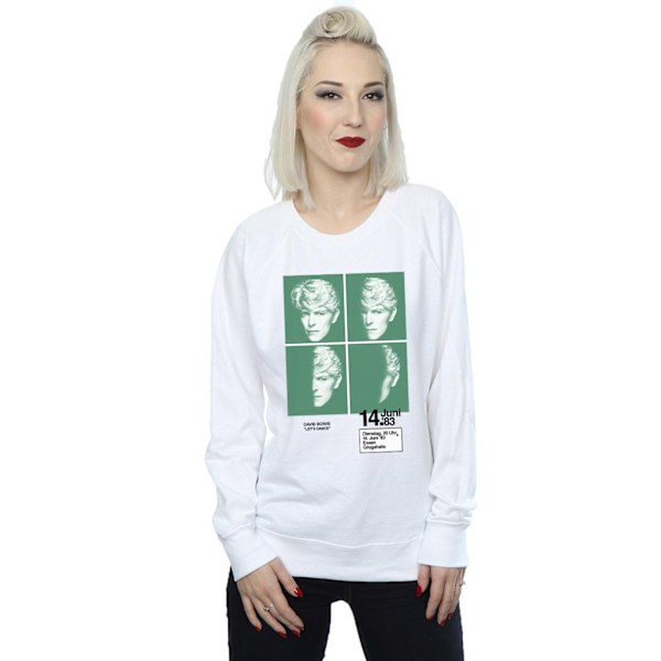 David Bowie Dam/Damer 1983 Konsert Affisch Sweatshirt L Vit White L