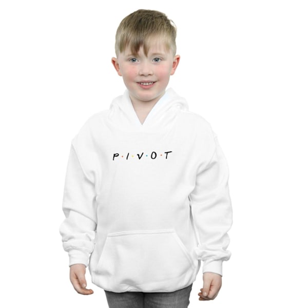 Friends Boys Pivot Logo Hoodie 9-11 år Vit White 9-11 Years