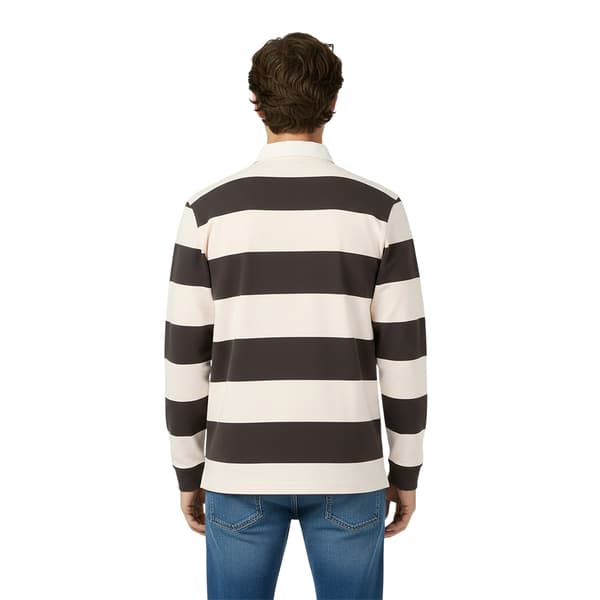Jack Wills Herr Jersey Krage Avslappnad Passform Långärmad Rugby Iron/Bone S