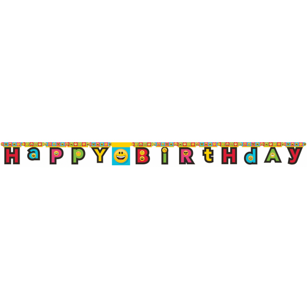 Emoji Grattis på födelsedagen Jointed Banner One Size Flerfärgad Multicoloured One Size