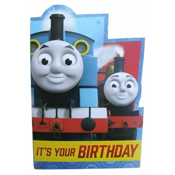 Thomas & Friends födelsedagskort One Size blå/röd/gul Blue/Red/Yellow One Size
