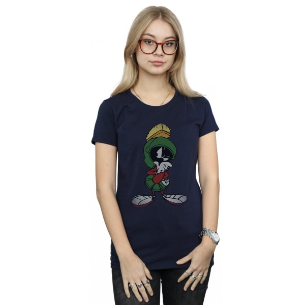 Looney Tunes Dam/Damer Marvin The Martian Pose Bomull T-shirt Navy Blue L