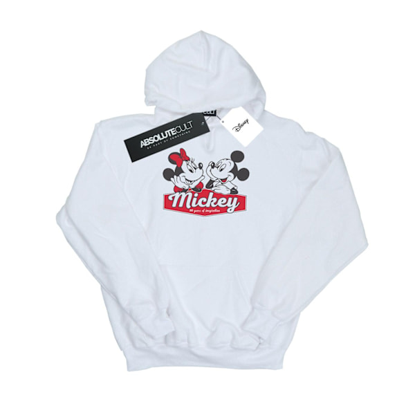 Disney Dam/Kvinnor Mickie Och Minnie 90 År Hoodie M Vit White M